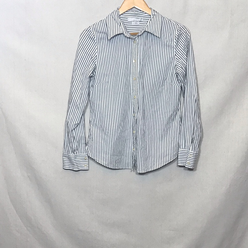Pinstripe button down career shirt